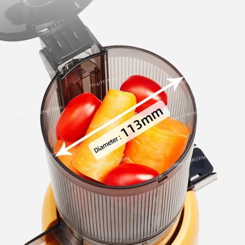 Wide‑Chute Slow (Masticating) Juicer — Electric Screw / Cold‑Press Juicer for Home & Commercial Use, Multifunctional for Fruits & Vegetables