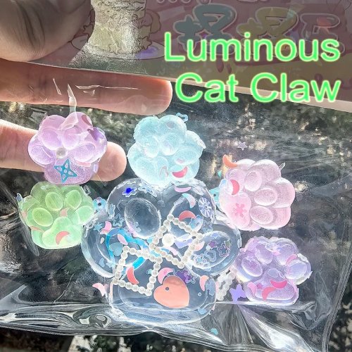 Squishy zampa di gatto/hamster luminescente — gioco anti‑stress slow‑rising per bambini e adulti