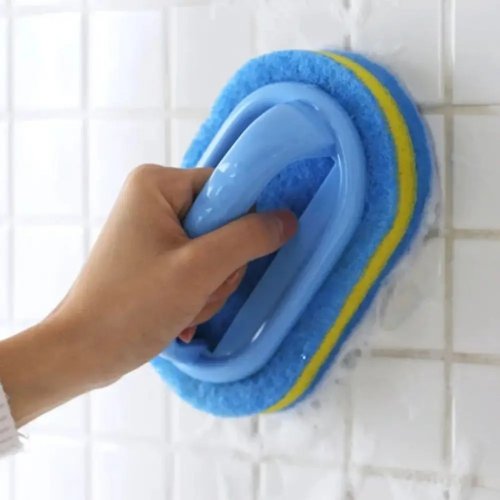Wielofunkcyjna gąbka do czyszczenia z uchwytem - ergonomiczny zmywak do kuchni, łazienki, płytek, szkła i wanny