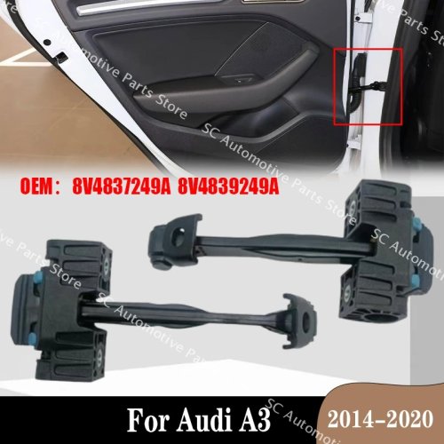Tope limitador de bisagra para Audi A3 (8V) 2014-2020 Sportback 5 puertas Frente y Atrás – compatible con S3 RS3, ref. 8V4837249A / 8V4839249A