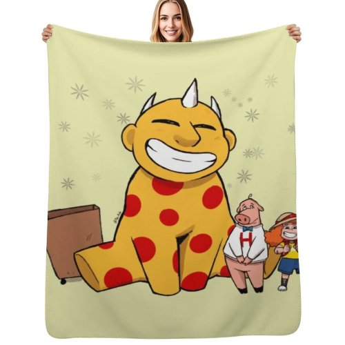 Плед флисовый «Maggie and the Ferocious Beast» — мягкий винтажный плед для дивана и кровати, тёплый декоративный