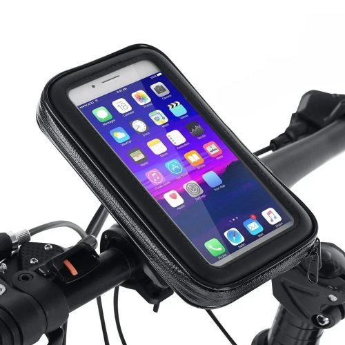 Supporto telefono impermeabile per manubrio bici/moto con custodia touch universale — compatibile con iPhone 16 Pro Max, iPhone 15, Samsung
