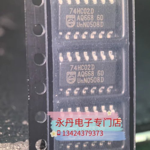 Origineel 74HC02D SOP-14 logische IC – 74HC02 Quad 2‑input NOR‑poort, nieuw geïmporteerd