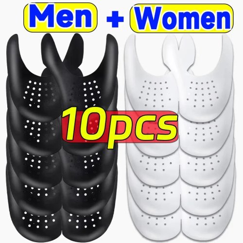 Anti-Falten Schuhprotektoren, 5 Paar — leichte Sneaker-Shields/Einsätze zum Schutz vor Falten an der Schuhspitze