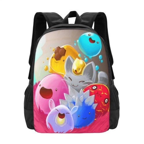 เป้สะพายหลังนักเรียน Slime Rancher — ลายสไลม์น่ารัก (Tabby, Pink Boom, Puddle, Honey, Golden)