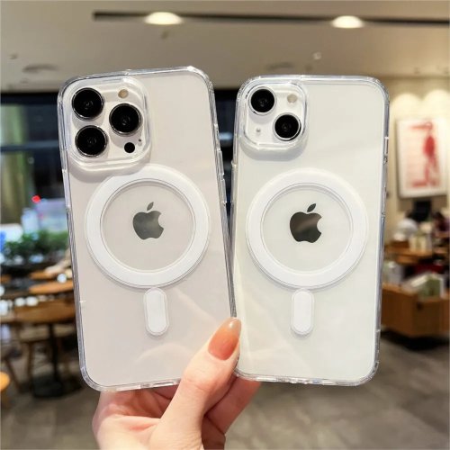 iPhone用 磁気付き透明シリコンケース（耐衝撃）対応：17 Pro Max／17／17E／16／16E／15／14／13／12／11／iPhone Air