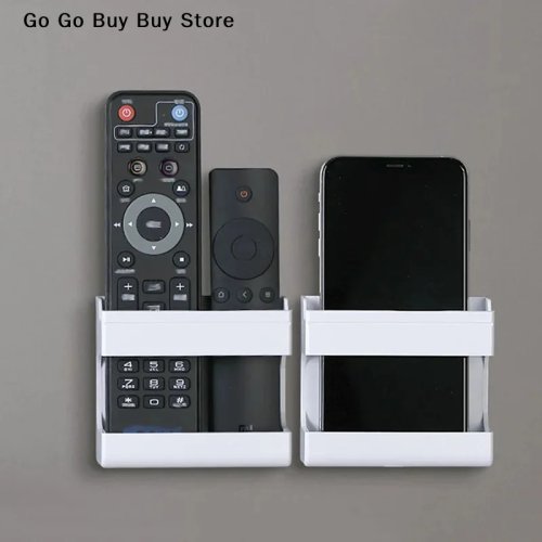 Adhesive No-Drill Remote & Phone Charging Holder — Stick-on Socket Organizer for Living Room