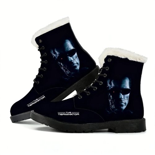 Bottes de neige «Terminator» doublure en peluche — Bottes d'hiver chaudes unisex pour randonnée