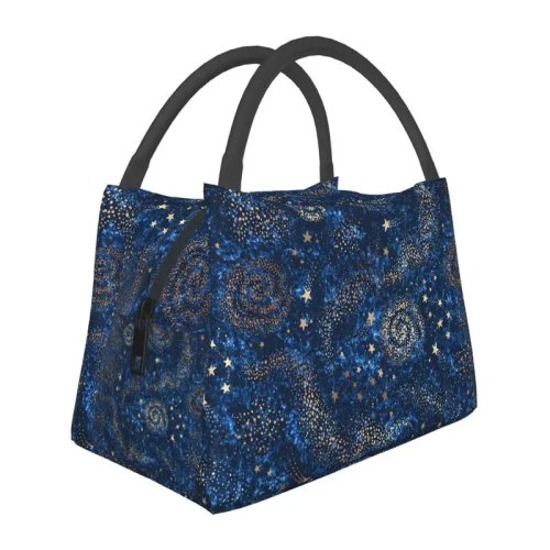 Bolsa térmica para comida con diseño galaxia/constelación/zodiaco – impermeable, reutilizable, nevera portátil para trabajo, colegio, viaje y picnic