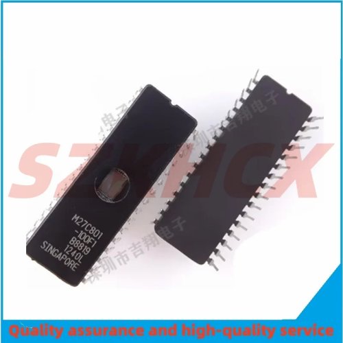 10 Pcs M27C801-100F1 (M27C801) CDIP-32 EPROM – IC memori 27C801, stok tersedia, pengiriman cepat