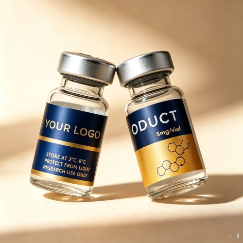 สติกเกอร์ฉลากไวนิลกันน้ำสั่งทำ สำหรับขวด 3ml/10ml/20ml พร้อมกล่องกระดาษแบบเข้าชุด