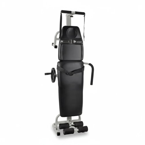 Table de traction cervicale - table de décompression lombaire cadre acier, banc chiropratique réglable 145-190 cm, unité robuste de soins du dos
