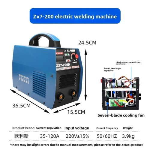 Poste à souder inverter mini type 200 220V — portable, bobinage en cuivre pur, usage domestique