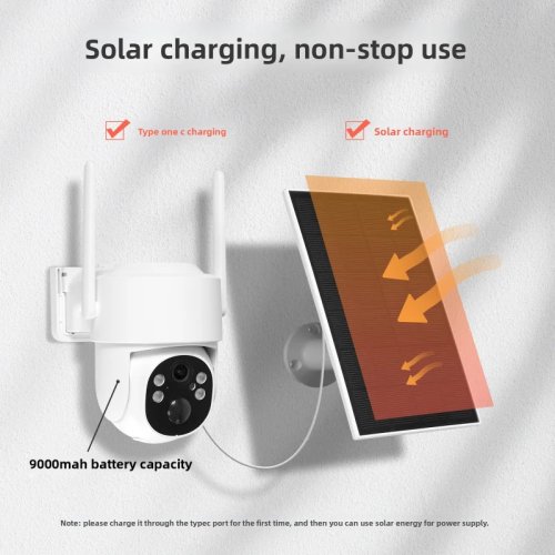 Зовнішня IP-камера MOES Tuya 4MP — 4G/WiFi, водонепроникна, зарядка від сонця, керування через додаток