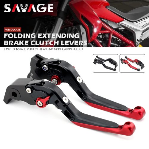 Palancas plegables ajustables de freno y embrague para DUCATI Hypermotard 821 / Hyperstrada 939 / Multistrada 950 / Monster 821