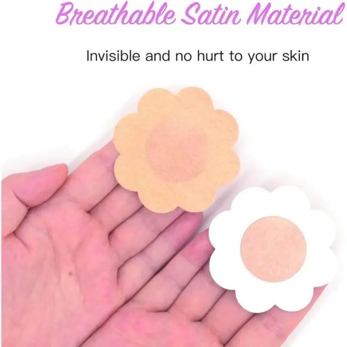 30 Pcs Penutup Puting Perekat Sekali Pakai – Pelapis Bra Tidak Terlihat Warna Beige