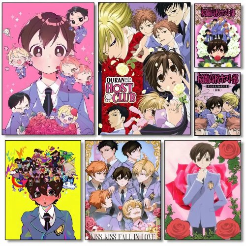 Ouran High School Host Club Anime-Poster – hochwertiges Wandbild für Schlafzimmer, Wohnzimmer & Flur – perfektes Geschenk