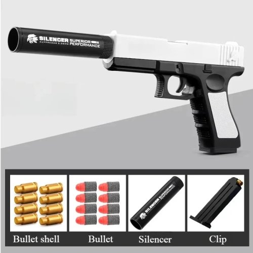 Пістолет Airsoft GLK M1911 з м’якими кульками — іграшковий бластер для дітей, гра у стрільбу на вулиці