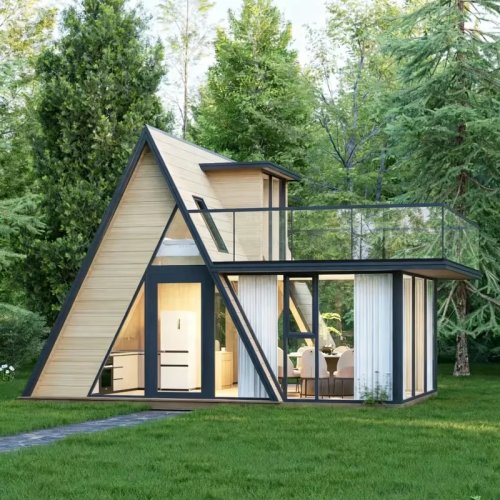 Modular Triangular Villa — Prefab Angular House