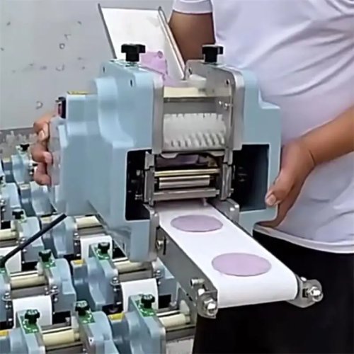Máquina automática para hacer obleas de empanadilla/dumpling y piel de baozi — prensa pequeña