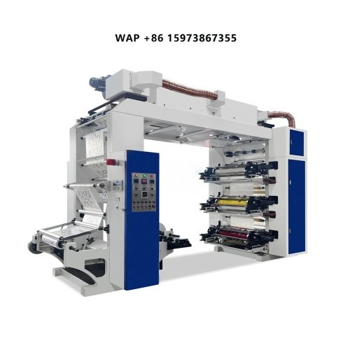 Imprimante flexographique 6 couleurs haute vitesse bobine-à-bobine pour sacs en papier et plastique