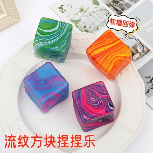Juguete antiestrés en forma de cubito de hielo, squishy blando que hace sonido pop al apretar