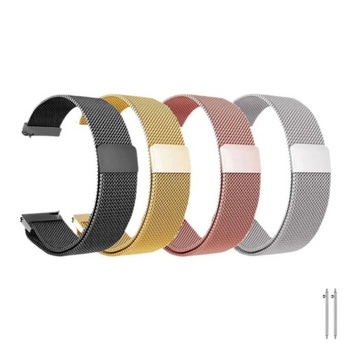 Milanese mesh horlogeband 20/22 mm – RVS, magnetische sluiting, snelwissel