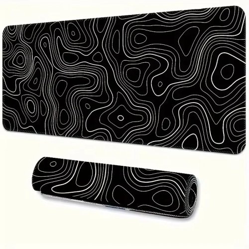 Tapete de rato grande (XL) para secretária e gaming, bordas costuradas, base de borracha antiderrapante