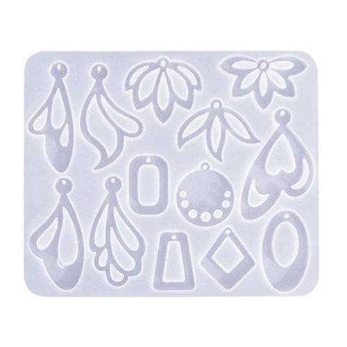 Moules en silicone souples pour boucles d'oreilles et pendentifs (DIY)