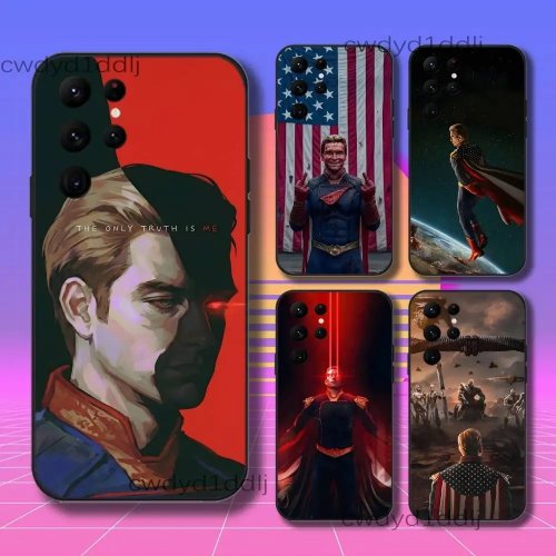 Cover H-Homelander per Samsung Galaxy S9/S10/S21/S21 FE/S22/S23/S24/S25/S26 (Plus/Ultra) - Nera