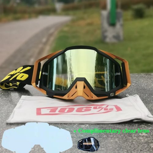 Gafas para Motocross y Moto — Gafas protectoras off‑road para competición, antivaho, protección UV