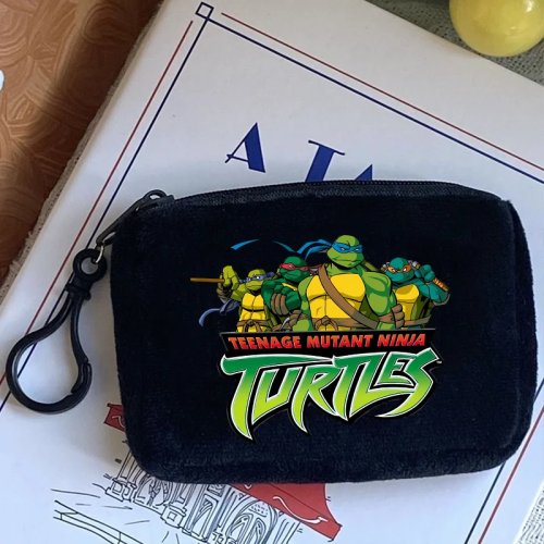 Teenage Mutant Ninja Turtles Rits-portemonnee – Schattige cartoonprint, opbergzakje voor oordopjes, verjaardagscadeau