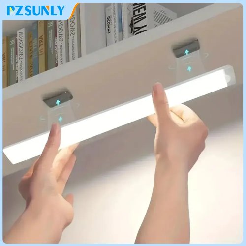 Lampu LED sensor gerak isi ulang USB-C — Lampu malam nirkabel untuk lemari, tangga, dapur