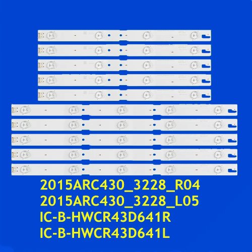LED-подсветка (лента) для 43-дюймового телевизора — замена, совместима с 43CLE5545BG, 43LE6645AL, 43VLE5521BG, 43VLE5523WG, 43VLE5537BG, 43VLE6830BP, 43VLX7810BP, 2015ARC430_3228_L05 R04