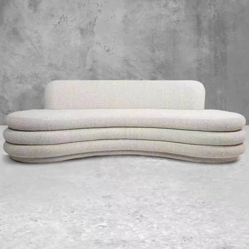 4-seater fabric sofa — simple modern design for living room, villa or hotel