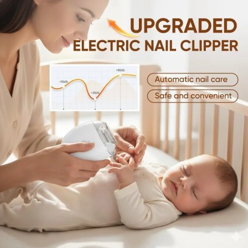 เครื่องขัดเล็บไฟฟ้าพกพา อัตโนมัติ 360° เงียบ พร้อมไฟ LED 3 ระดับความเร็ว – ที่ตัดและขัดเล็บสำหรับใช้ในบ้าน