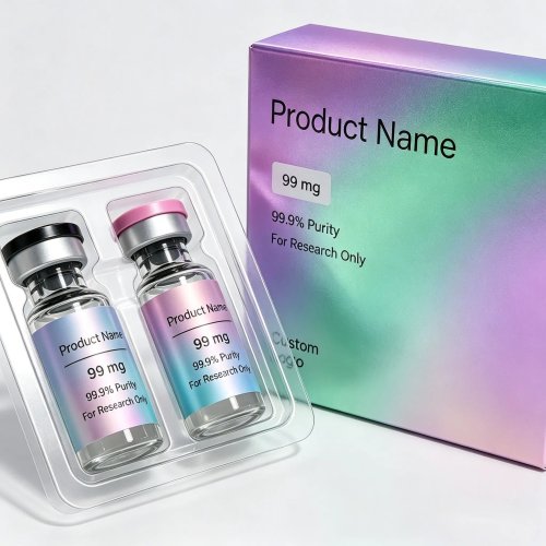 Etichette in vinile sicure e non tossiche — set personalizzato di decal peptidici con scatola per flaconi 3/5/10 ml
