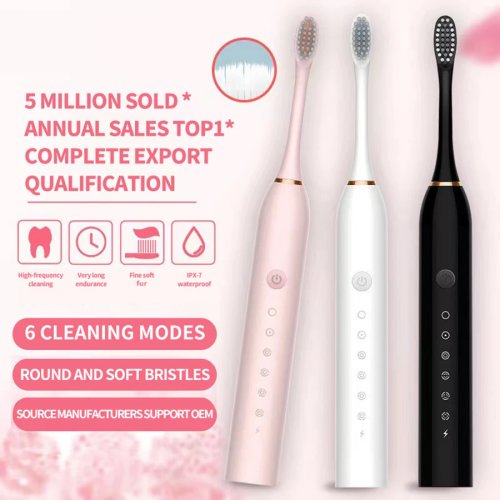 Escova de dentes eléctrica sónica inteligente para adultos – ultrassónica compatível, cerdas ultra macias e finas, totalmente automática, à prova de água, com estojo de viagem