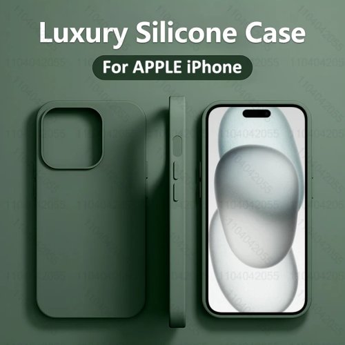 Luxus Liquid-Silikon Hülle für Apple iPhone 11/12/13/14/15/16 Pro/Max/Plus – stoßfestes Schutzcover