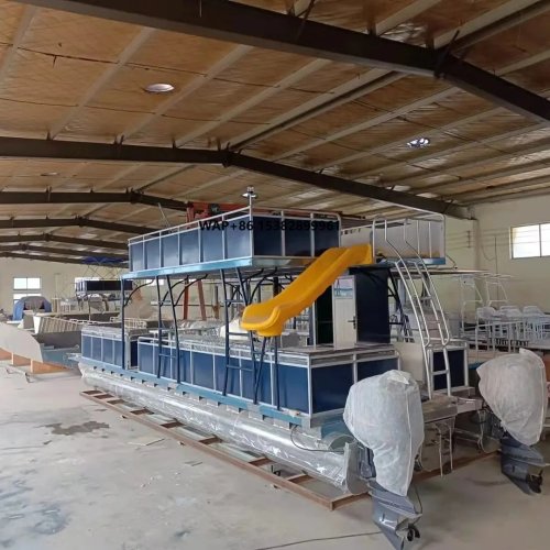 Алюмінієвий понтон 11 м (36 ft), двопалубний, люкс, прогулянкова баржа