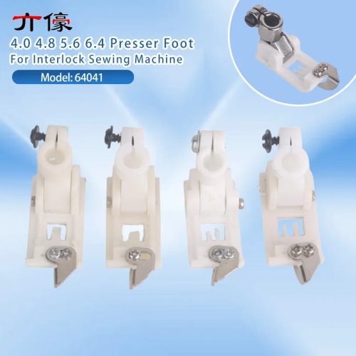 Chân vịt máy may 3 kim 5 sợi đế dưới (4.0/4.8/5.6/6.4 mm) chân định tâm kèm tay cầm nhựa hoặc kim loại