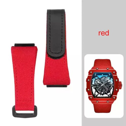 ナイロン／キャンバス製 時計ベルト（Richard Mille RM011／RM3502／RM056対応）メンズ