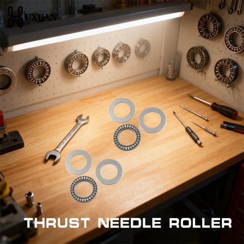 Set bantalan dorong jarum & roller datar AXK0821/AXK1024/AXK1226/AXK1528 plus 2 cincin (washer)