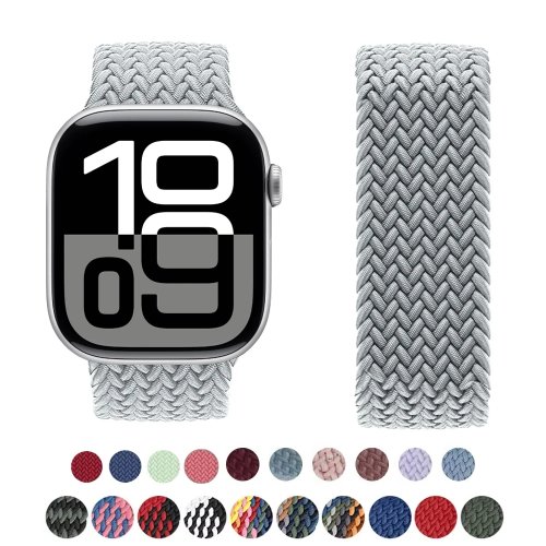 Dây Solo Loop đan cho Apple Watch — tương thích Series 10/9/8/7/6/5/SE/Ultra, cỡ 38/40/41/42/44/45/46/49 mm