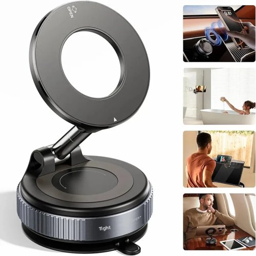 360° drehbare magnetische Auto-Handyhalterung – Armaturenbrett- und Windschutzscheibenhalter für Navigation