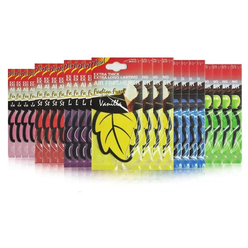 معطر سيارة معلق من ورق على شكل ورقة برائحة فانيليا طبيعية (3–60 قطعة)