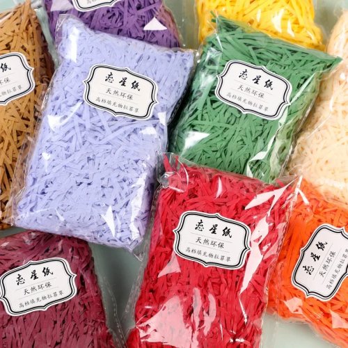 20 g rafia/ césped decorativo – relleno de papel triturado para cestas de regalo, embalaje y decoración de fiestas