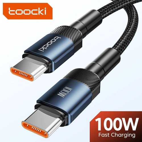 Cáp Toocki USB-C sang USB-C 100W PD3.0 — sạc nhanh và truyền dữ liệu cho MacBook, Huawei, Xiaomi, POCO, Samsung