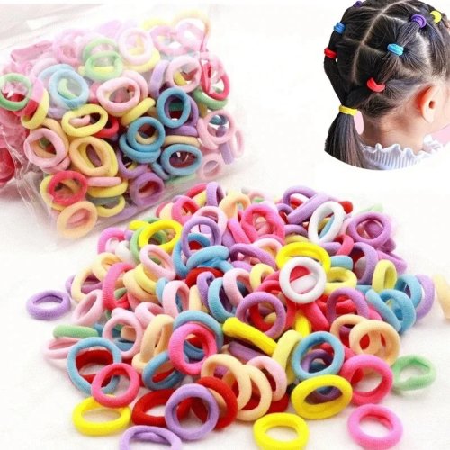 Paquete 100/300/500 pzas Ligas elásticas de colores para niñas — coleteros / gomas para cabello
