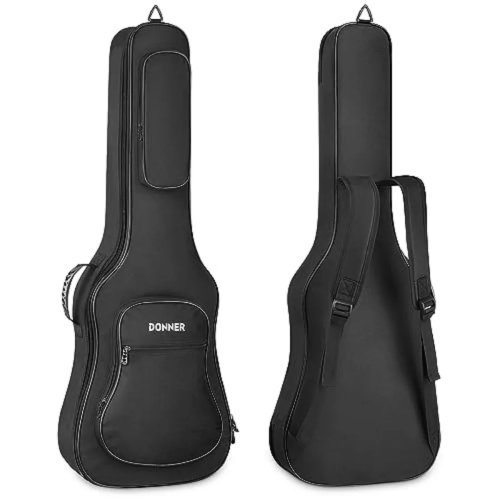 Pokrowiec na gitarę 39" miękki, wyściełany – pianka 10 mm (0,4"), nylon 600D ripstop wodoodporny, odporny na kurz, regulowany pasek na ramię, czarny